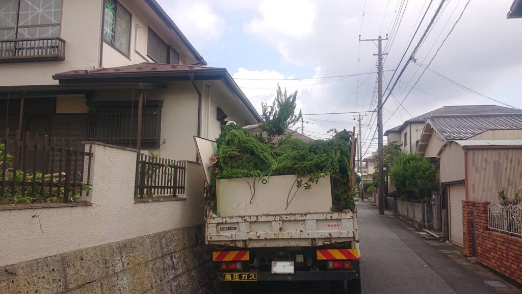 エスブロック　植栽撤去