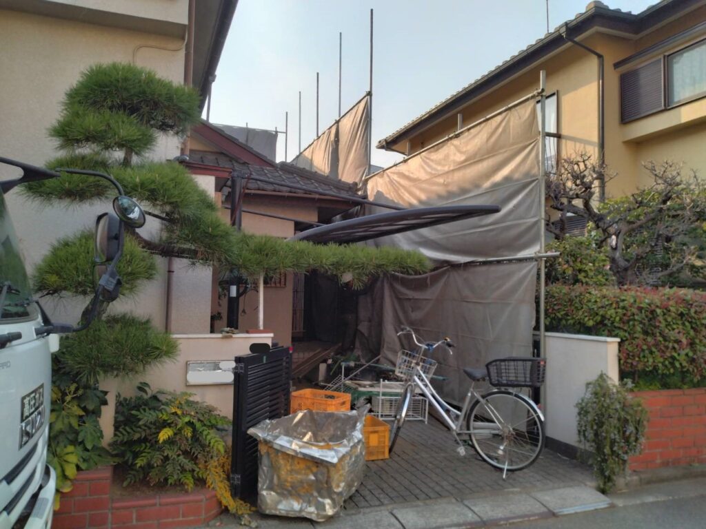 エスブロック　仮設養生