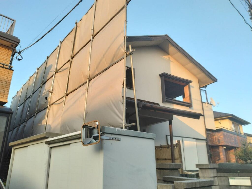 エスブロック　仮設養生