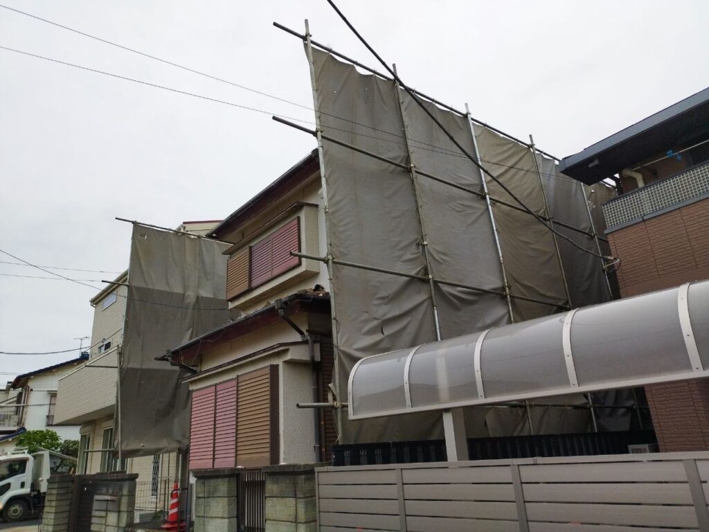 エスブロック　仮設養生