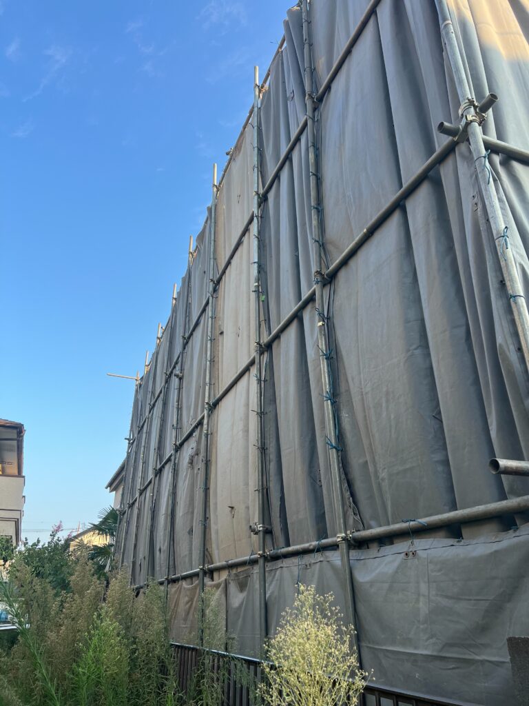 エスブロック　仮設養生