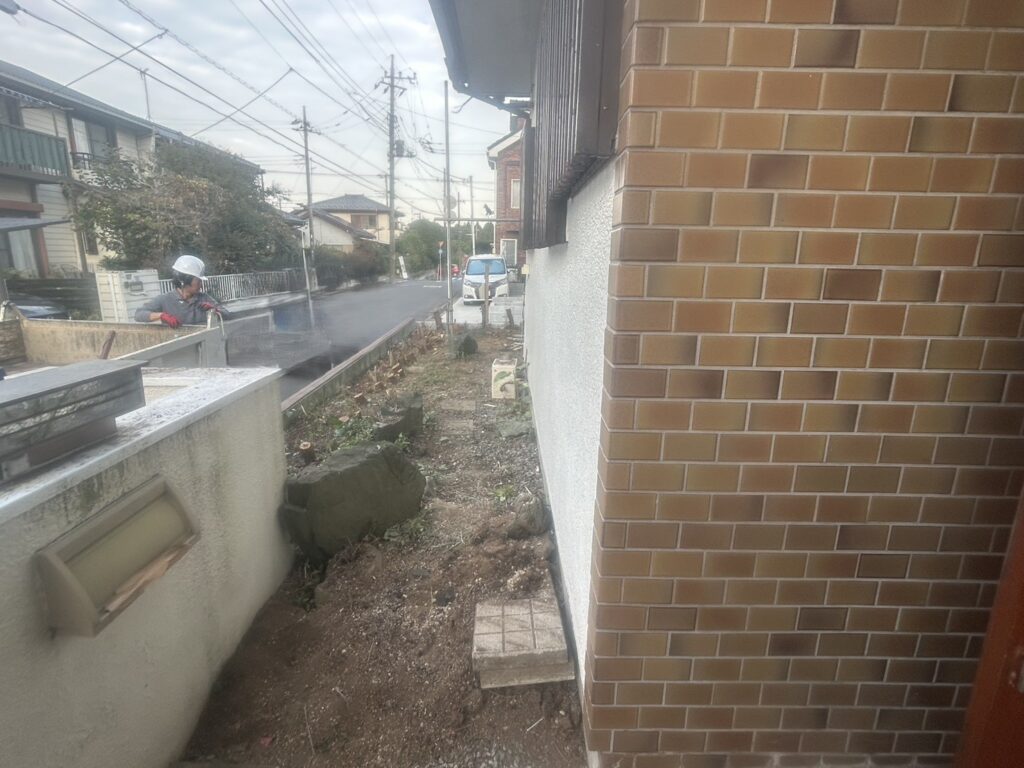 エスブロック　植栽撤去後