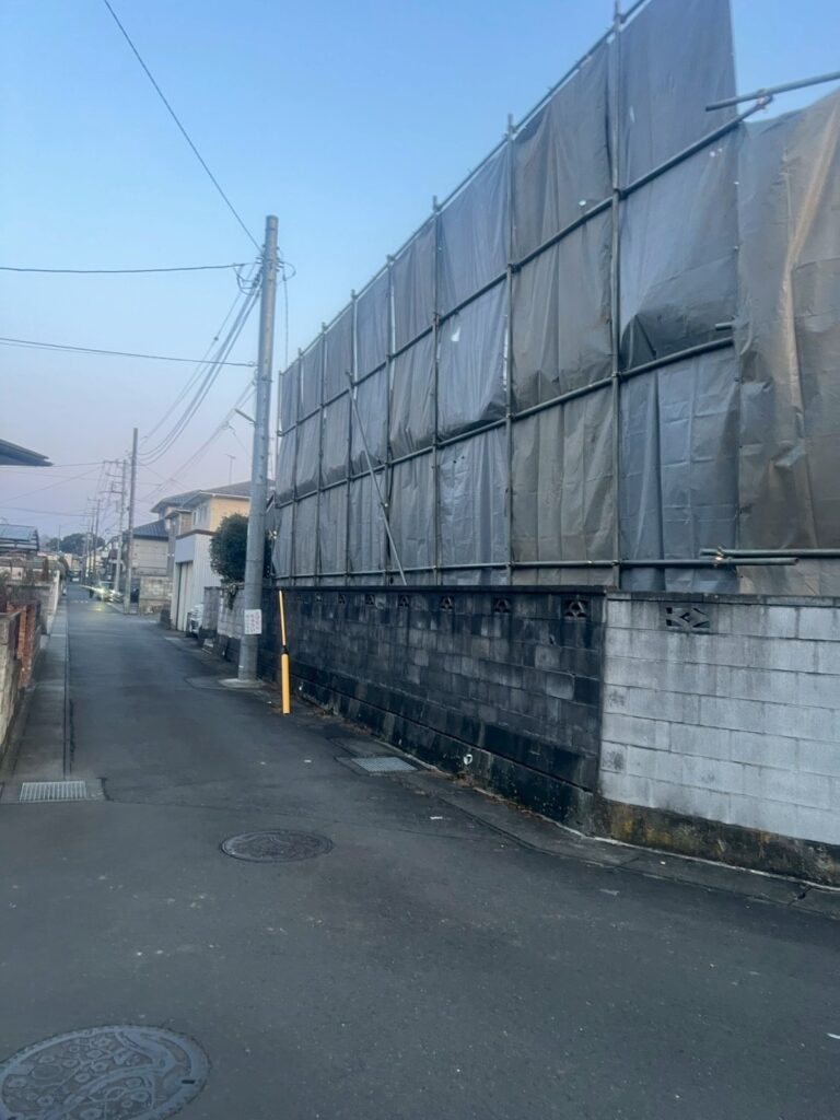 エスブロック　仮設養生