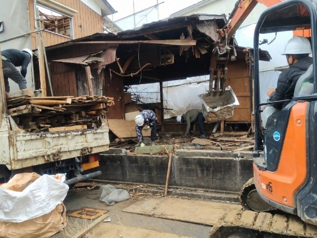 エスブロック　重機解体