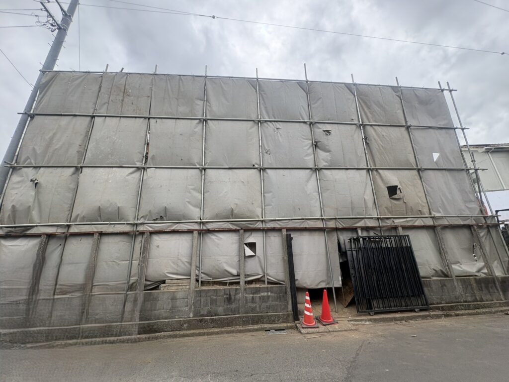 エスブロック　仮設養生