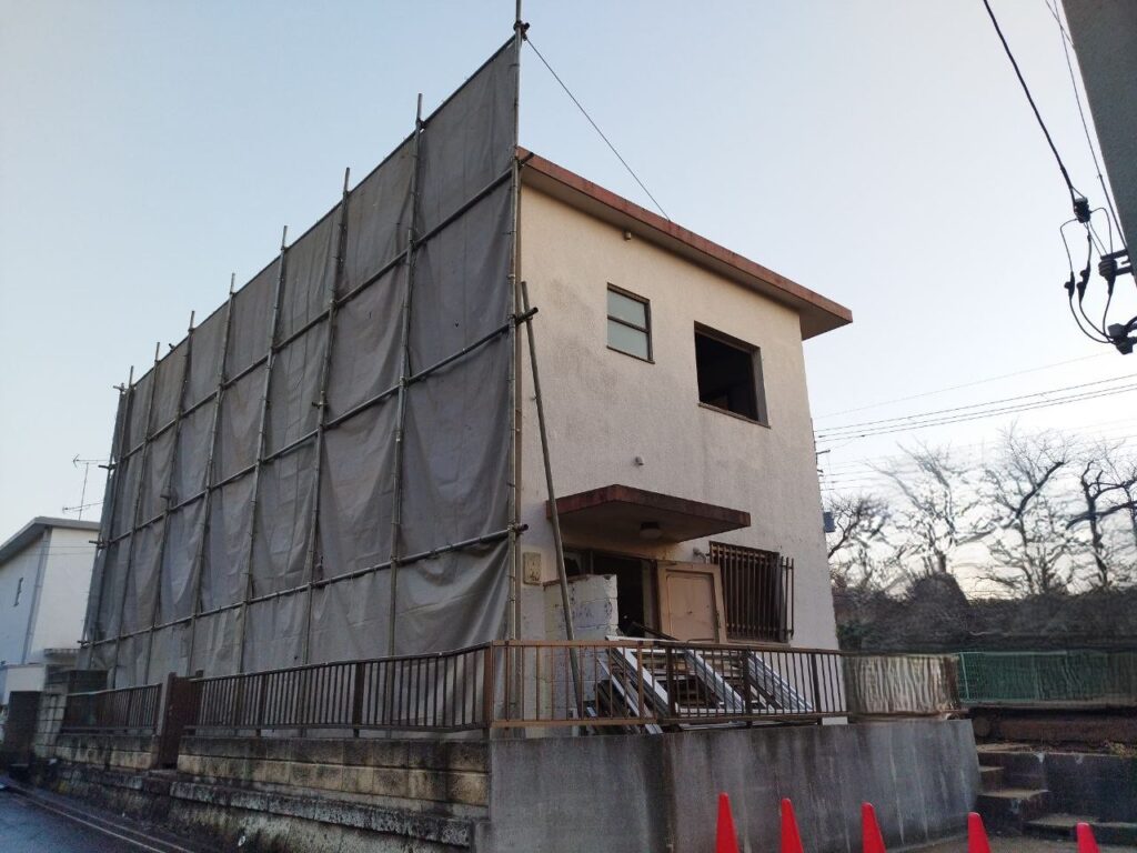 エスブロック　仮設養生