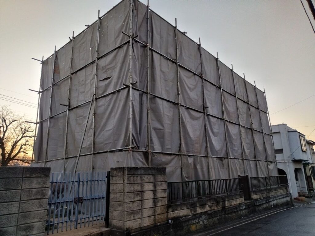 エスブロック　仮設養生